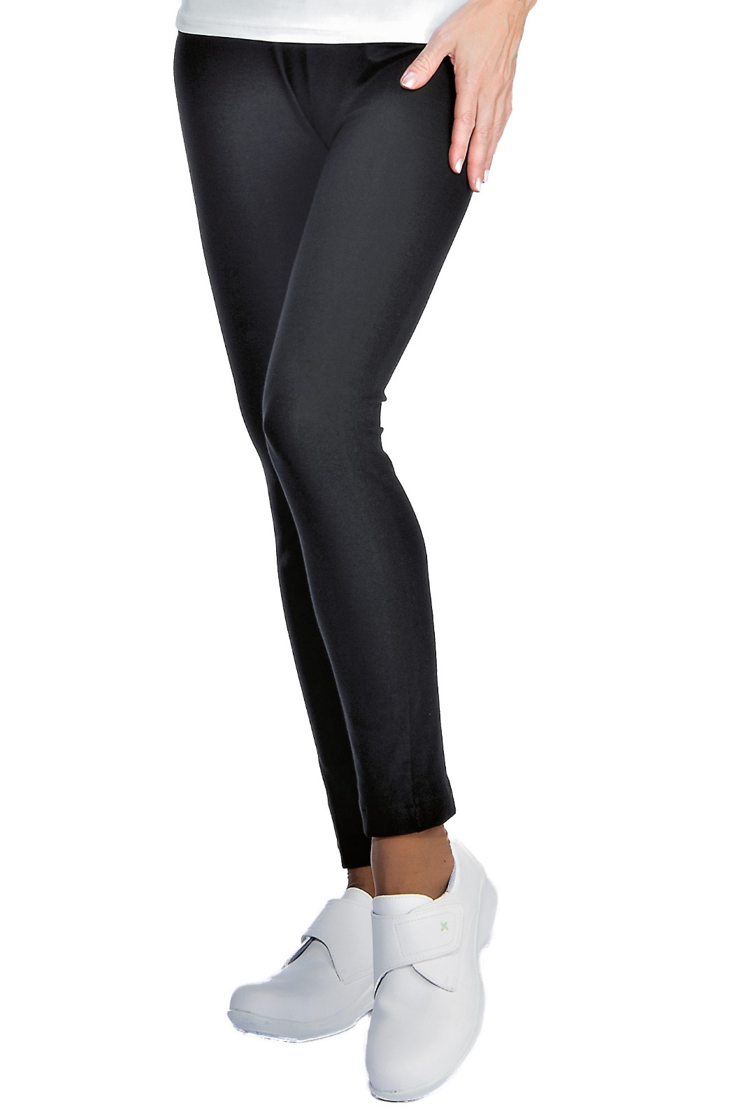 Pantalone Leggings Nero o Bianco da Donna Per Estetista Benessere Fitness - immagine 3