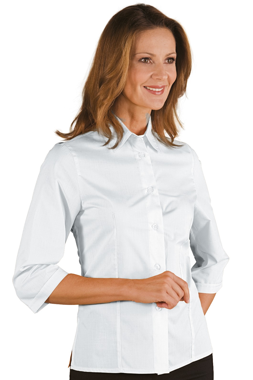 Camicetta da Donna Slim Bianca Leggera Sciancrata M/L-M/M-3/4 - immagine 3