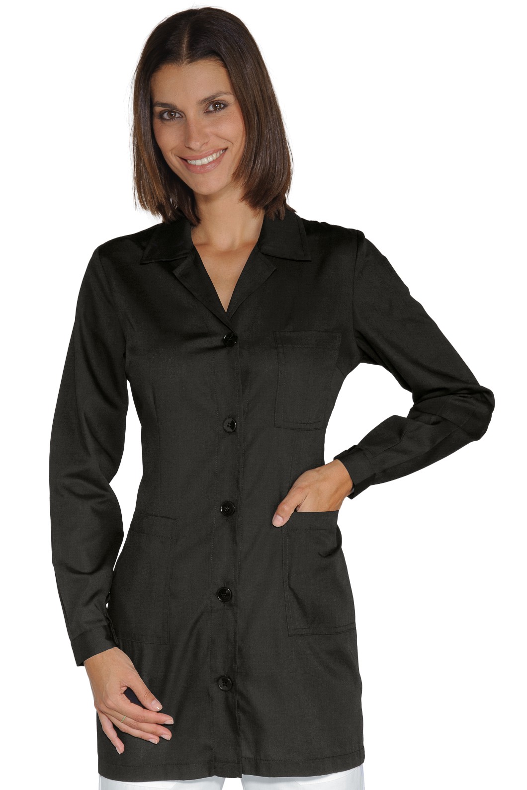 Casacca Donna a Maniche Lunghe in Tinta Unita Per Pulizie o Multiuso - immagine 3