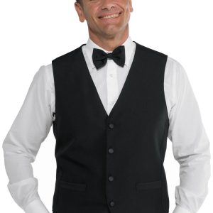 Gilet Nero Uomo Donna Per Ristoranti Hotel Hostess Barman XS-5XL