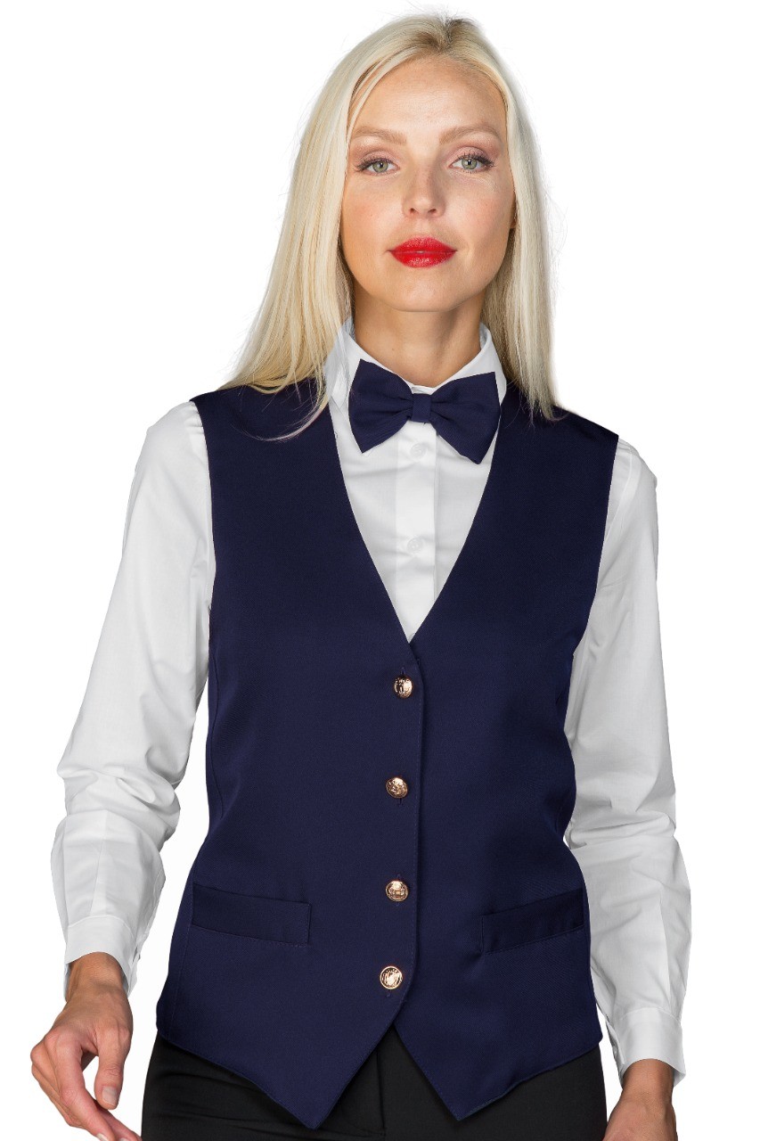 Gilet Unisex Per Bar Ristoranti Hotel Hostess Barman Catering - immagine 2