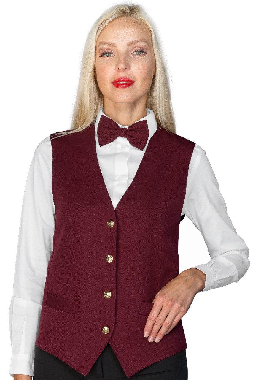 Gilet Unisex Per Bar Ristoranti Hotel Hostess Barman Catering - immagine 3
