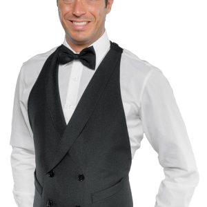 Gilet Uomo Donna Doppio Petto Per Camerieri Taglia Unica