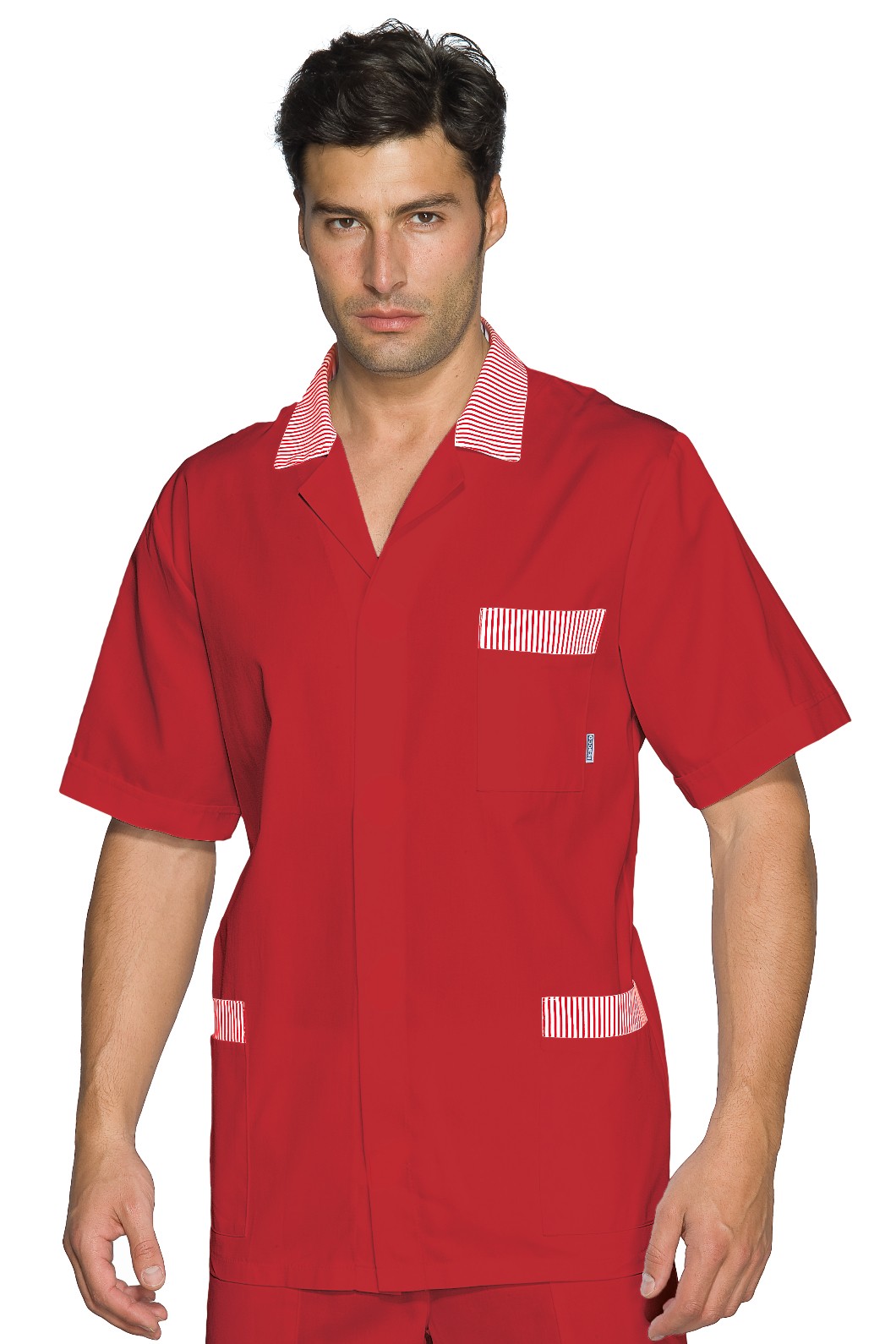 Giacca Corta o Casacca Da Uomo in Grigio, Blu o Rosso Divisa a Manica Corta - immagine 3