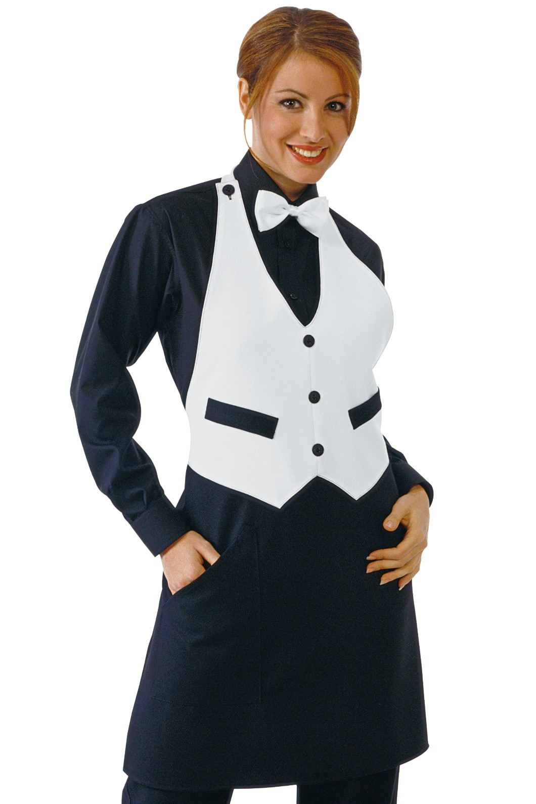 Grembiule con Pettorina a Gilet Per Ristoranti Bar Garcon - immagine 2