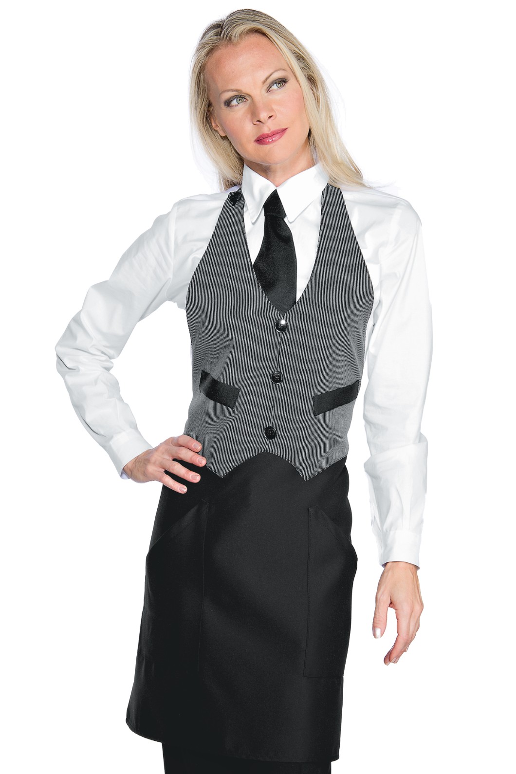 Grembiule con Pettorina a Gilet Per Ristoranti Bar Garcon - immagine 7