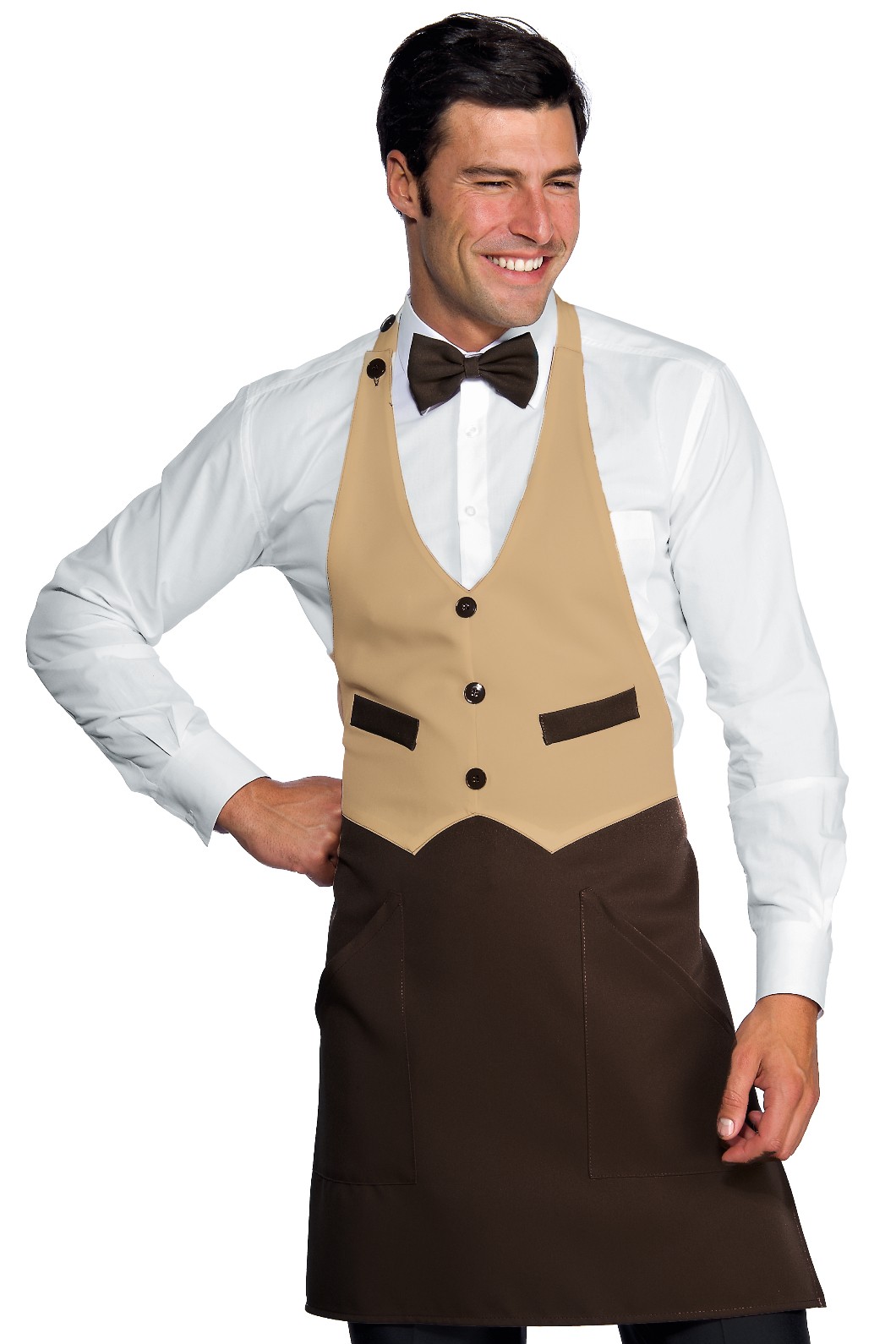 Grembiule con Pettorina a Gilet Per Ristoranti Bar Garcon - immagine 13