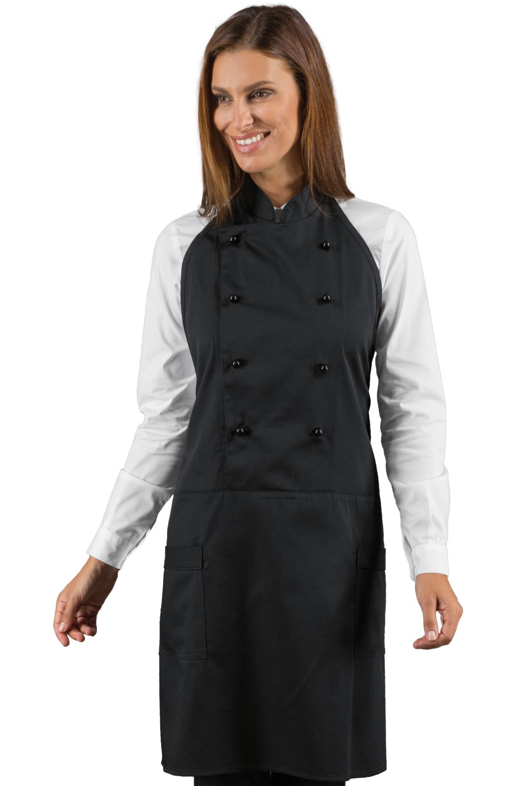 Grembiule Pettorina a Doppio Petto Per Bar Ristoranti Sala Vari Utilizzi - immagine 2