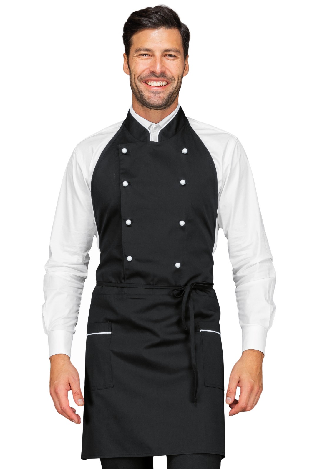 Grembiule Pettorina a Doppio Petto Per Bar Ristoranti Sala Vari Utilizzi