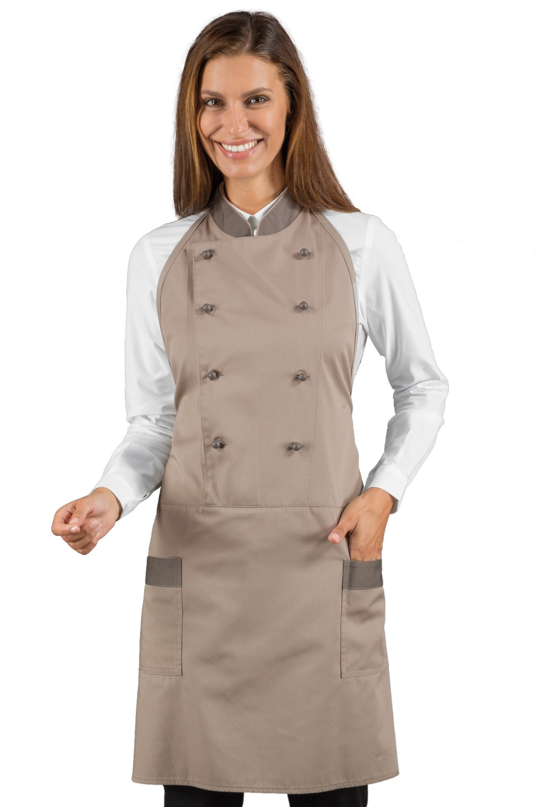 Grembiule Pettorina a Doppio Petto Per Bar Ristoranti Sala Vari Utilizzi - immagine 5