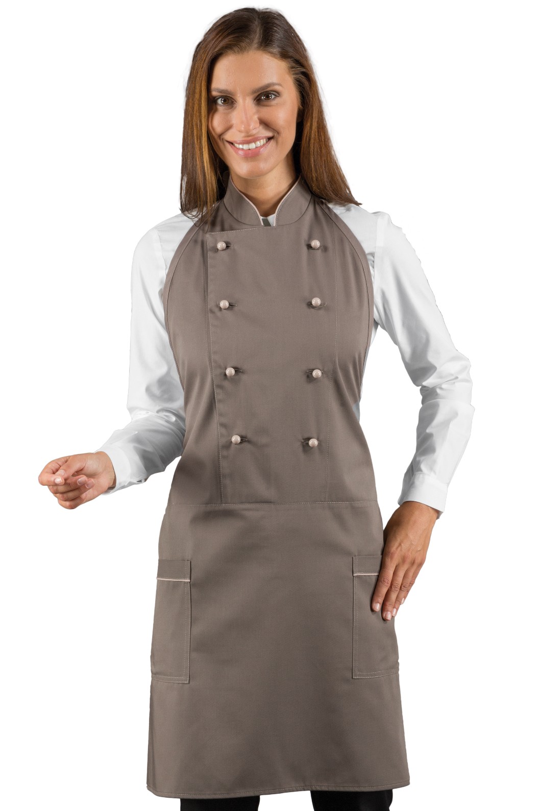 Grembiule Pettorina a Doppio Petto Per Bar Ristoranti Sala Vari Utilizzi - immagine 6