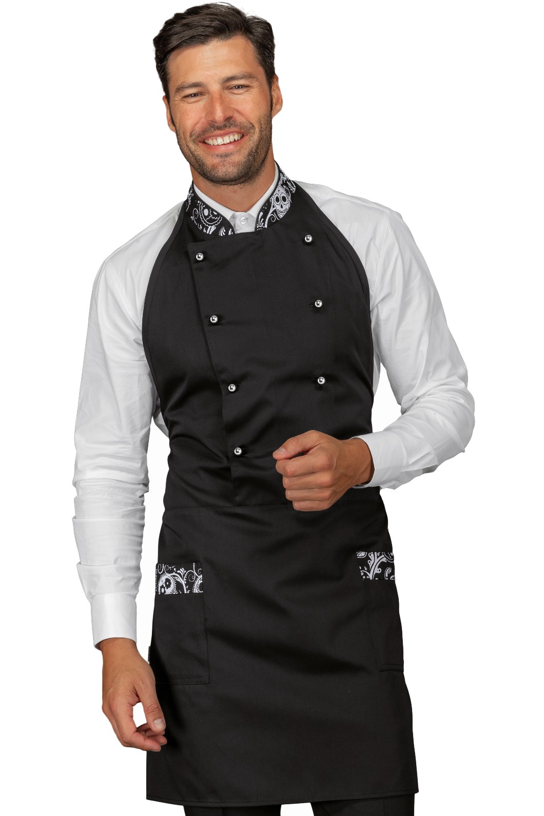 Grembiule Pettorina a Doppio Petto Per Bar Ristoranti Sala Vari Utilizzi - immagine 7