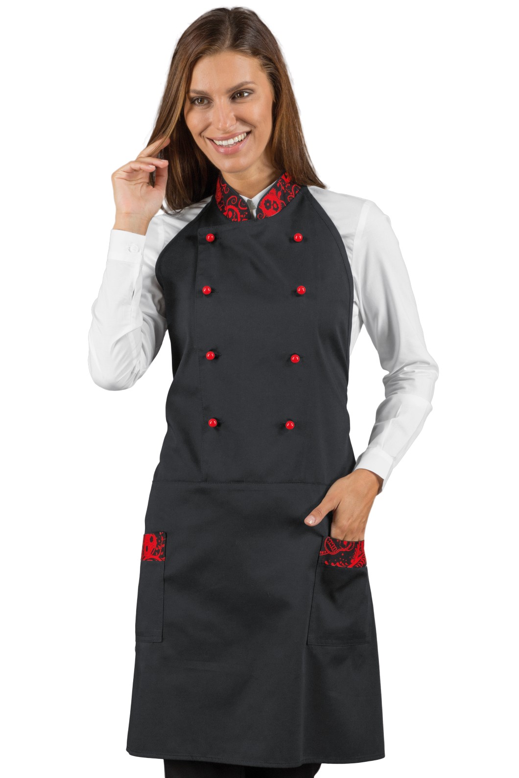 Grembiule Pettorina a Doppio Petto Per Bar Ristoranti Sala Vari Utilizzi - immagine 9