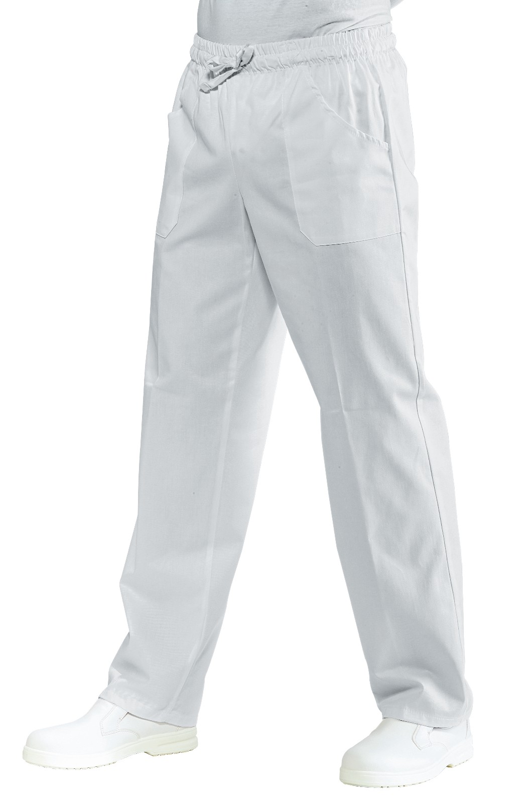 Pantaloni Unisex bianco in cotone gr. 210 - immagine 2