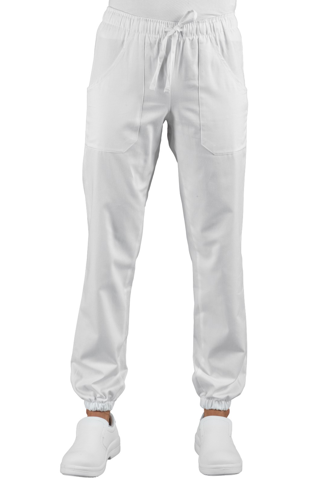 Pantaloni Unisex bianco in cotone gr. 210 - immagine 3