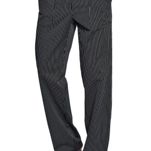 Pantalone gessato nero da cucina  gr. 180