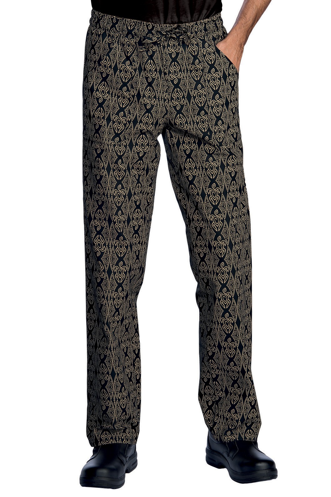 Pantalone da cucina maori tartaruga beige o nero - immagine 2