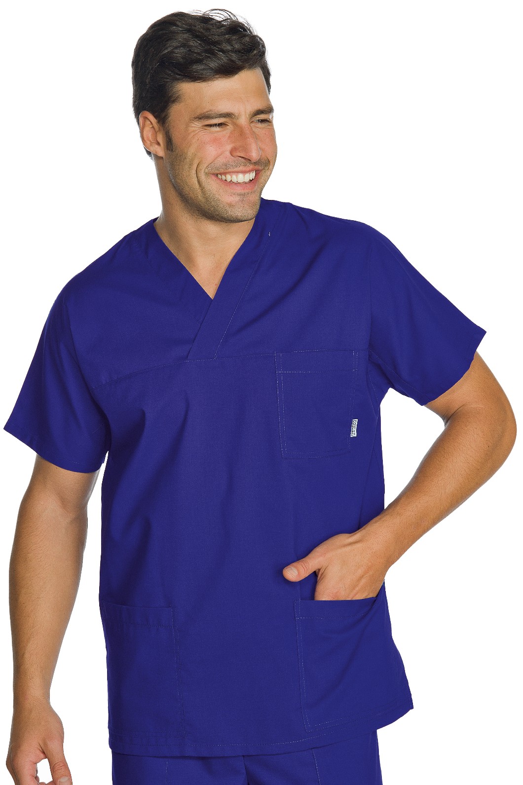 Casacca con scolloa V manica corta leggera gr. 125 per medicale più colori - immagine 4