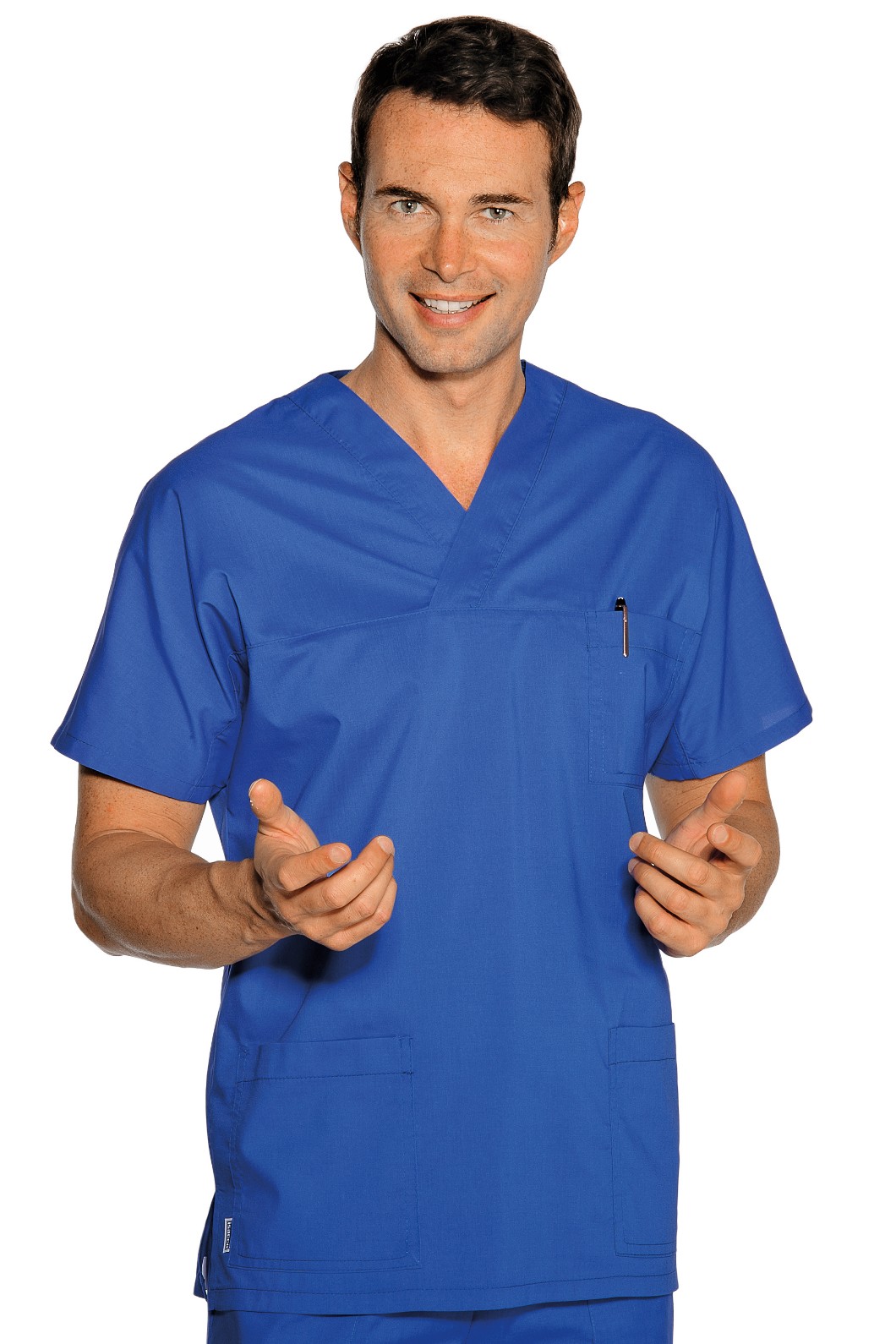 Casacca con scolloa V manica corta leggera gr. 125 per medicale più colori - immagine 7