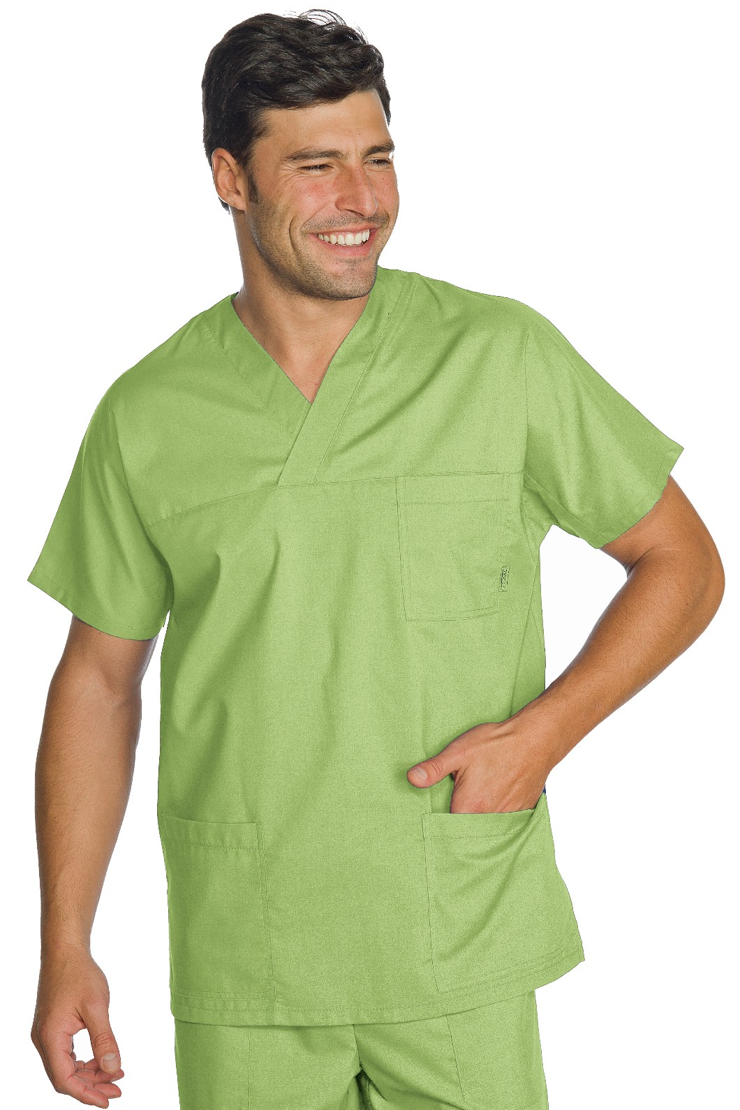 Casacca unisex scollo a V in misto cotone più colori gr.195 - immagine 9