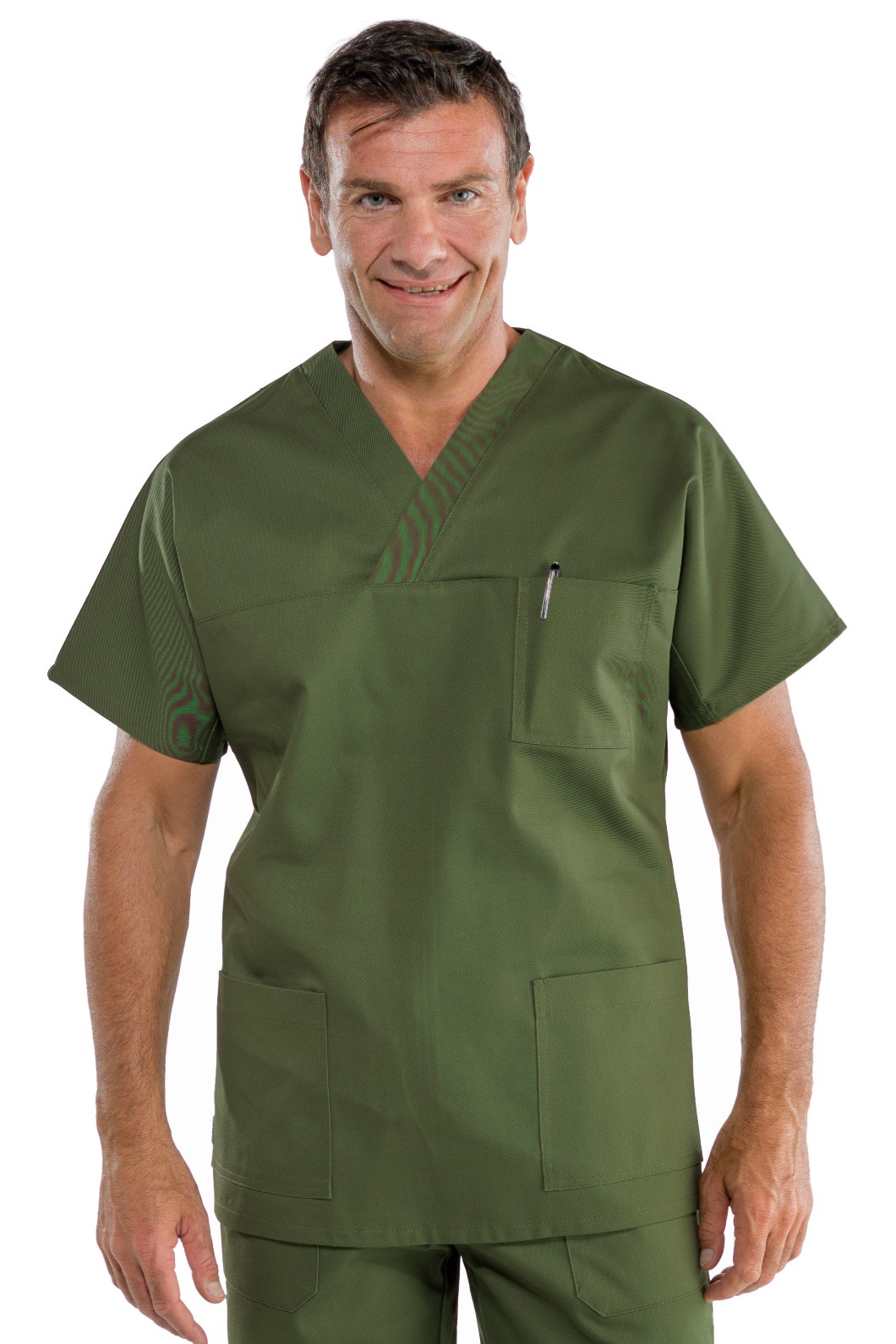 Casacca unisex scollo a V in misto cotone più colori gr.195 - immagine 10