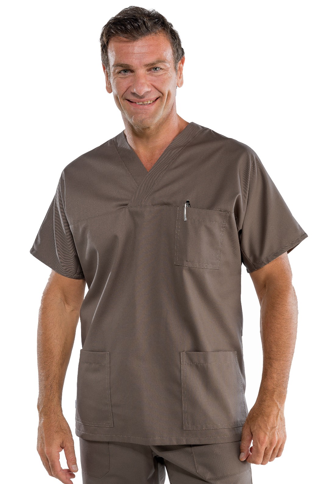 Casacca unisex scollo a V in misto cotone più colori gr.195 - immagine 12