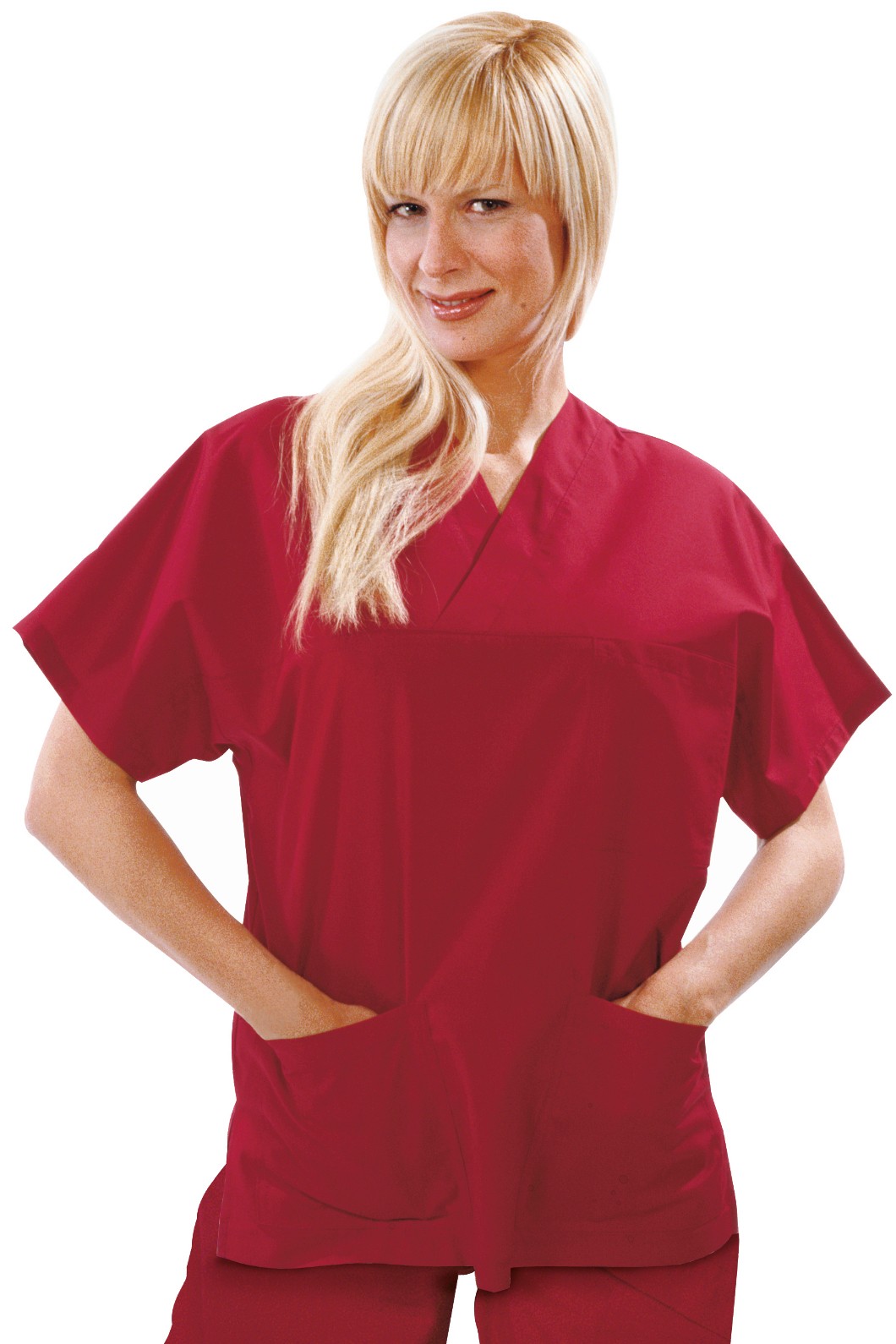 Casacca scollo a V misto cotone a maniche corte leggera gr. 115 - immagine 5