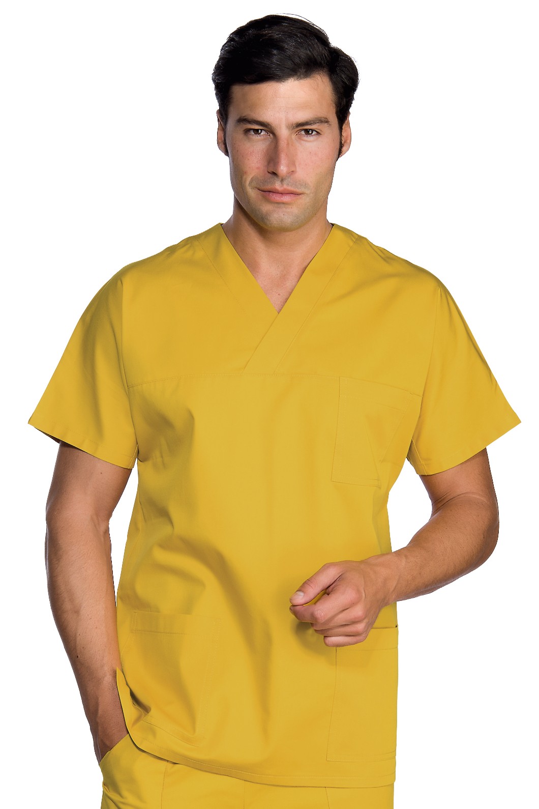 Casacca scollo a V misto cotone a maniche corte leggera gr. 115 - immagine 6