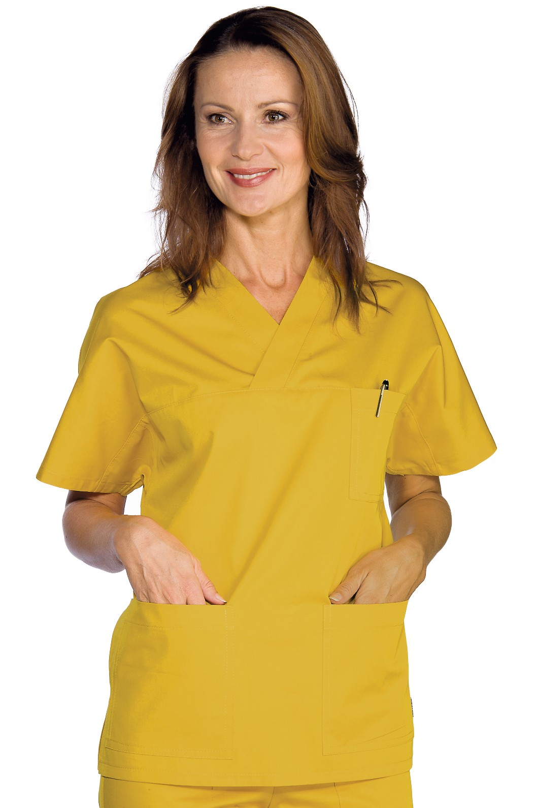 Casacca scollo a V misto cotone a maniche corte leggera gr. 115 - immagine 7