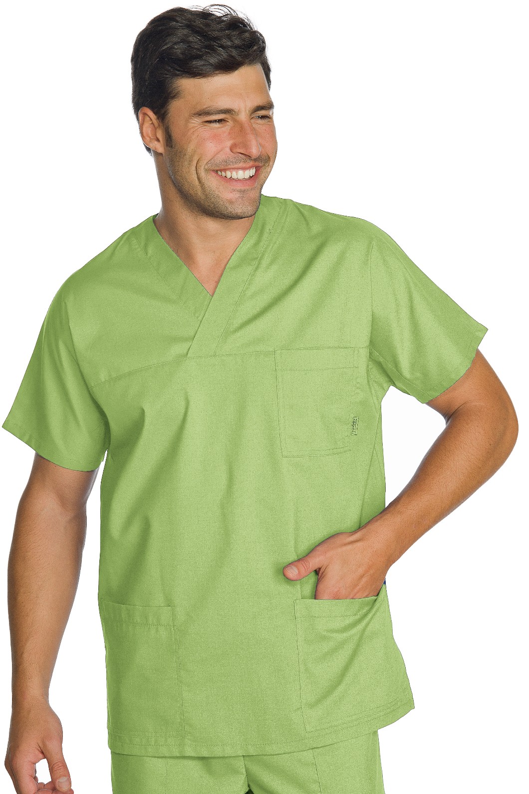 Casacca scollo a V misto cotone a maniche corte leggera gr. 115 - immagine 9