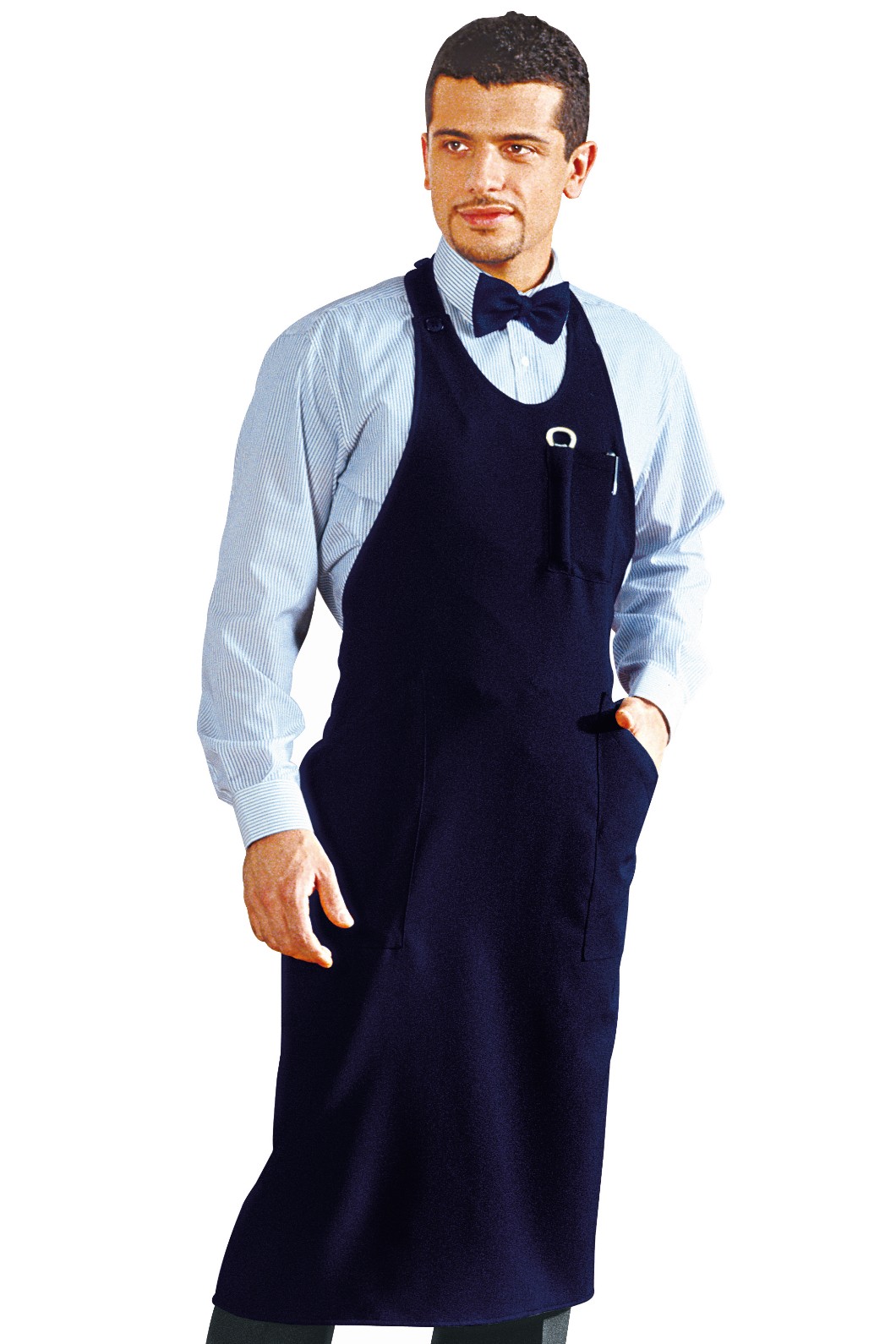 SOMMELIER - Grembiule con pettorina lungo unisex con tasche gr. 220 in più colori - immagine 3