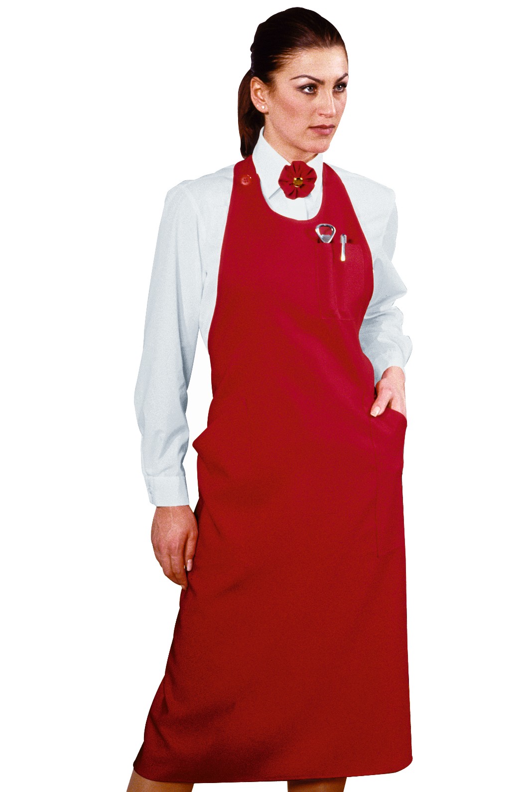 SOMMELIER - Grembiule con pettorina lungo unisex con tasche gr. 220 in più colori - immagine 8