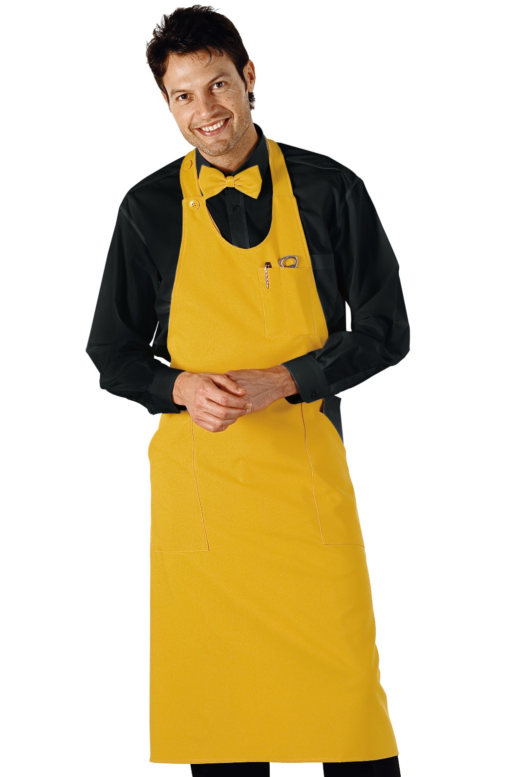 SOMMELIER - Grembiule con pettorina lungo unisex con tasche gr. 220 in più colori - immagine 11