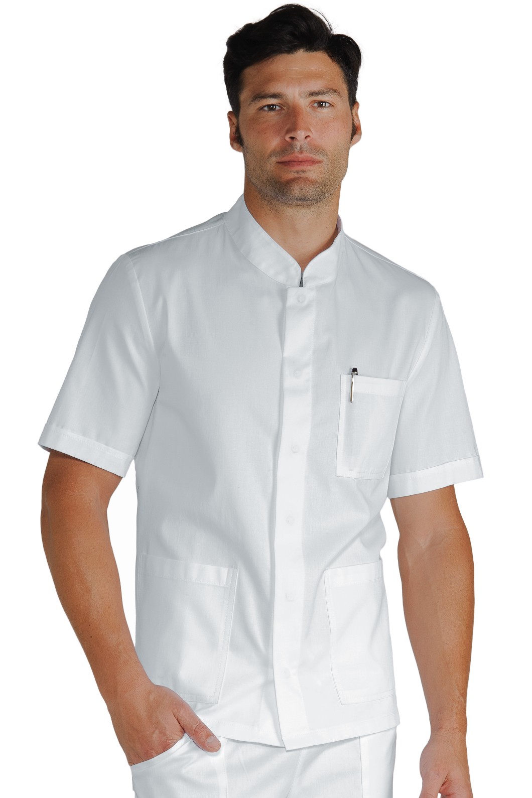 CORFU' - Casacca bianca uomo collo corena medicale - immagine 2