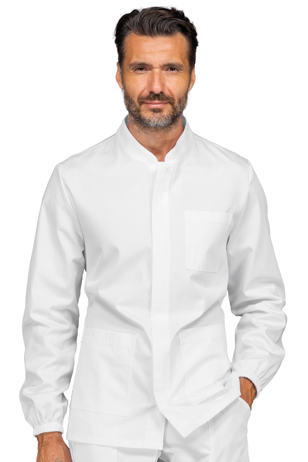 CORFU' - Casacca bianca uomo collo corena medicale - immagine 4