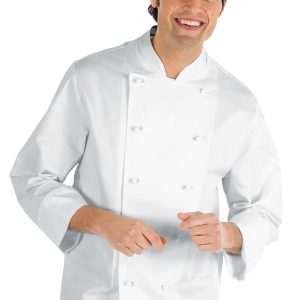 Giacca chef classica bianca con bottoni a pallina estraibili