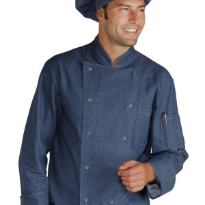 Giacca uomo chef jeans con bottoni automatici gr. 220