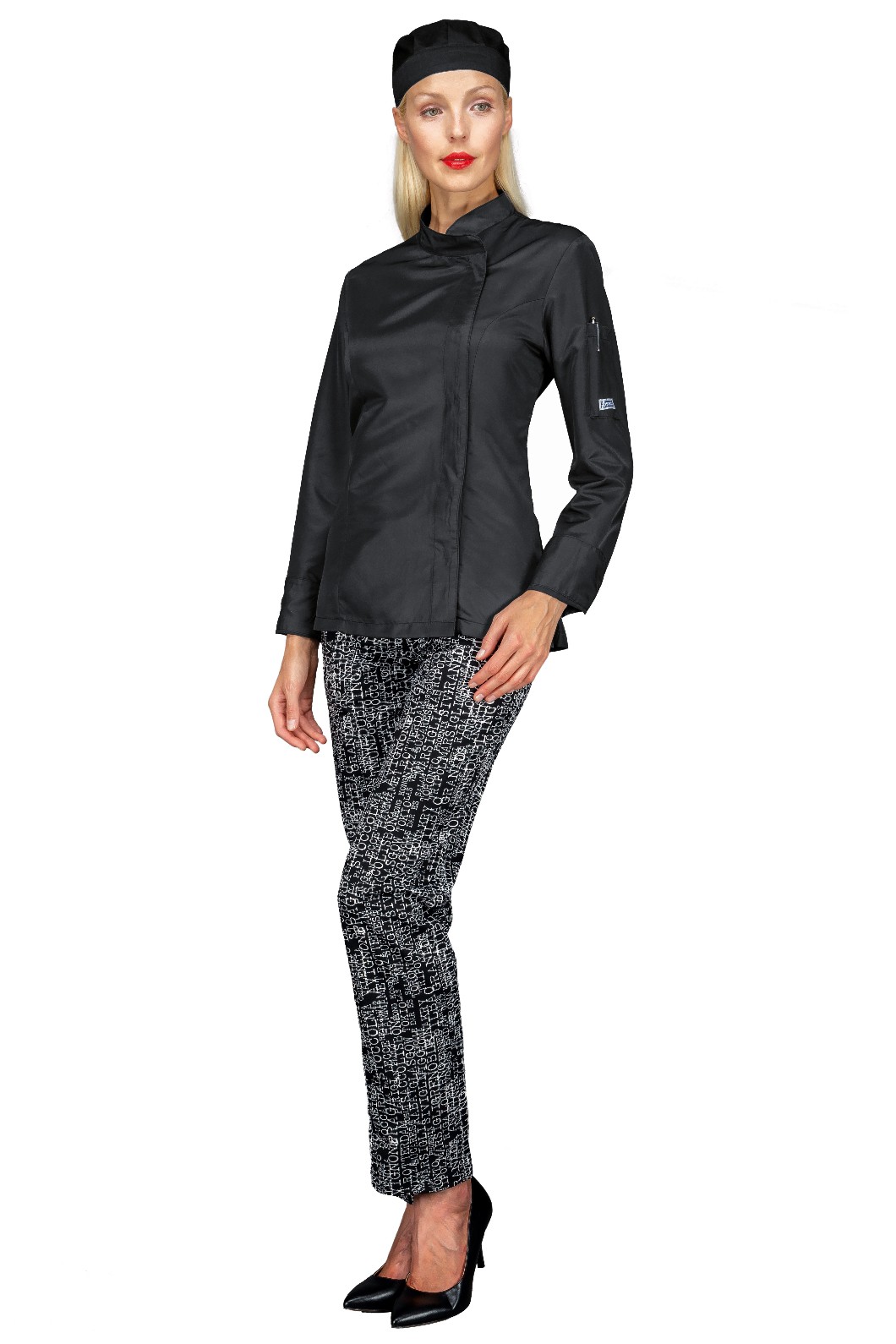 ALASKA - Giacca Chef donna nera o bianca in tessuto antimacchia Superdry ML MC gr. 85 - immagine 9