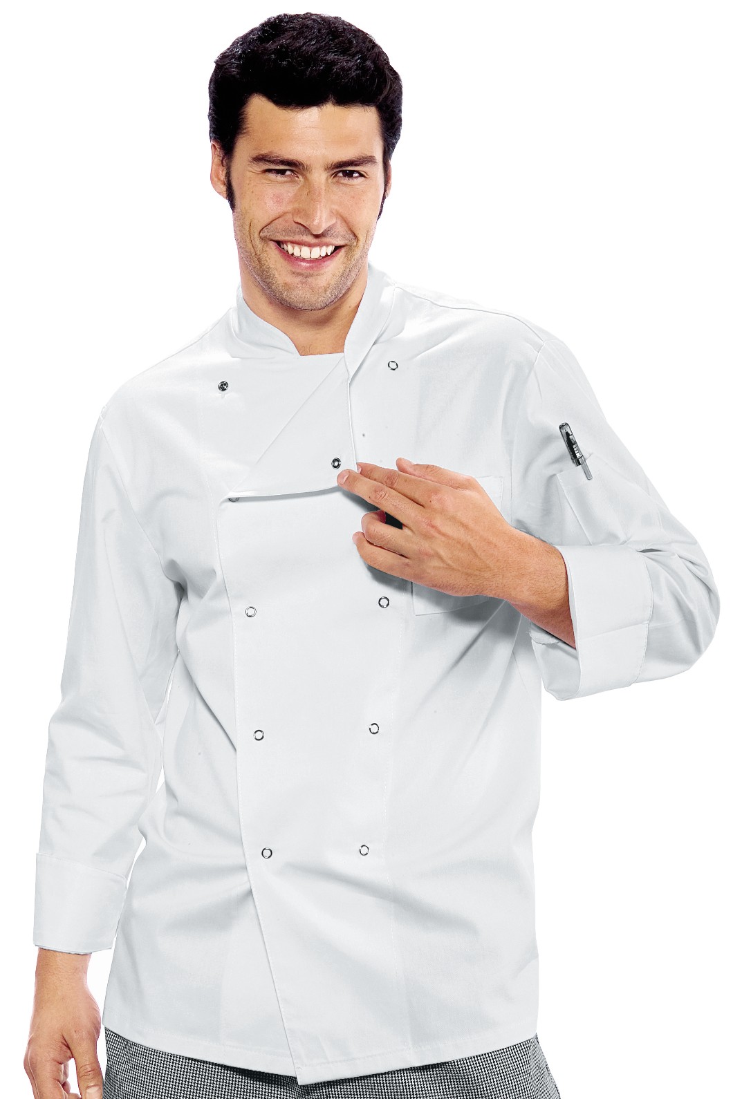 Giacca Chef nera o bianca in tessuto Superdry antimacchia bottoni automatici ML MC - immagine 2