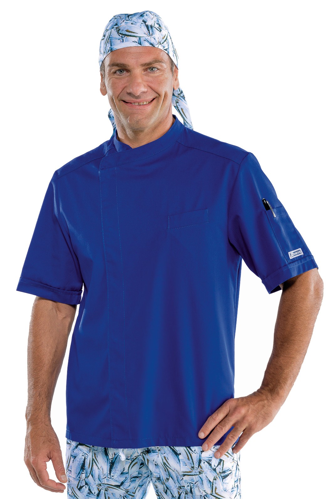 BILBAO - Giacca chef colorata Blu, Bordeaux, Blu Cina, Rosso, Grigio, Verde Mela, Tortora - immagine 7