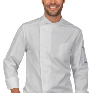 BILBAO - Giacca chef classica bianca misto cotone facile stiro bottoni a pressione  tg.  3XL 4XL 5XL ML MM