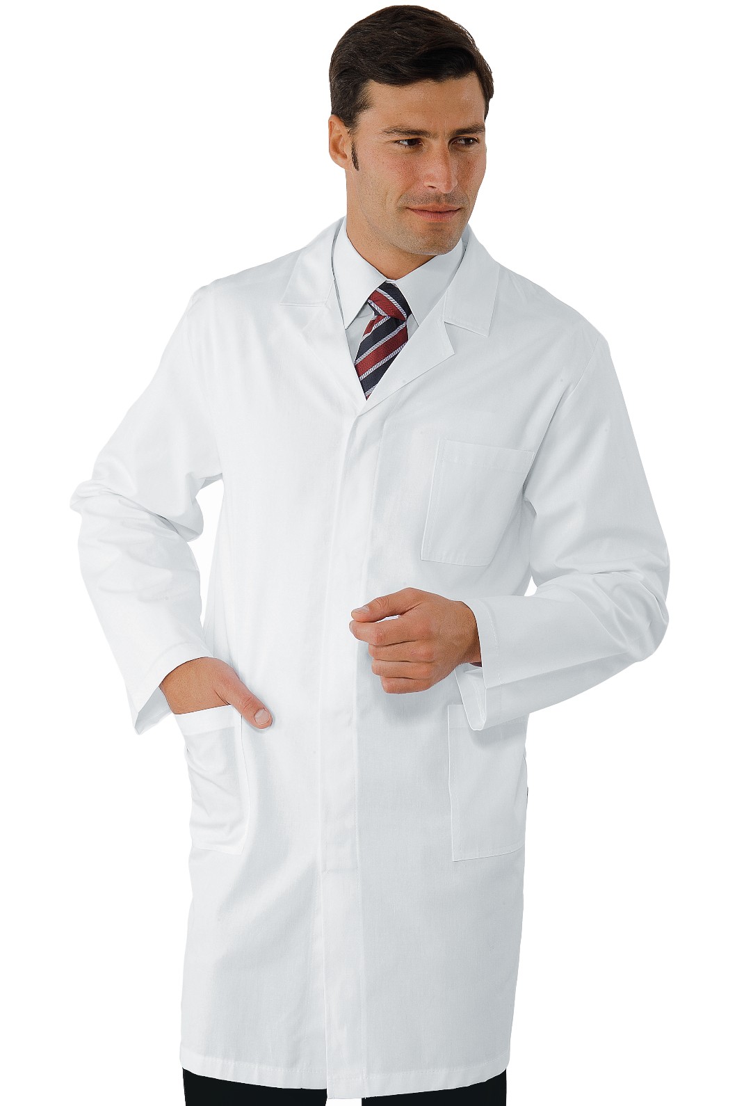 Camice bianco uomo in cotone senza elastico ai polsi e bottoni automatici