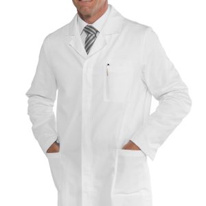 Camice bianco uomo misto cotone senza elastico ai polsi e bottoni  automatici