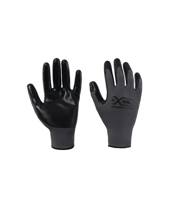 Guanti Poliestere/Nitrile Liscio - Protezione e Durata, Misure 6-11 Per Lavori Meccanici, Edilizia Giardinaggio