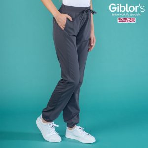 Pantaloni Unisex Elastico alla Caviglia 6 Colori Tessuto Strech Comodo Per Settore Estetico Sanitario Ospitalità
