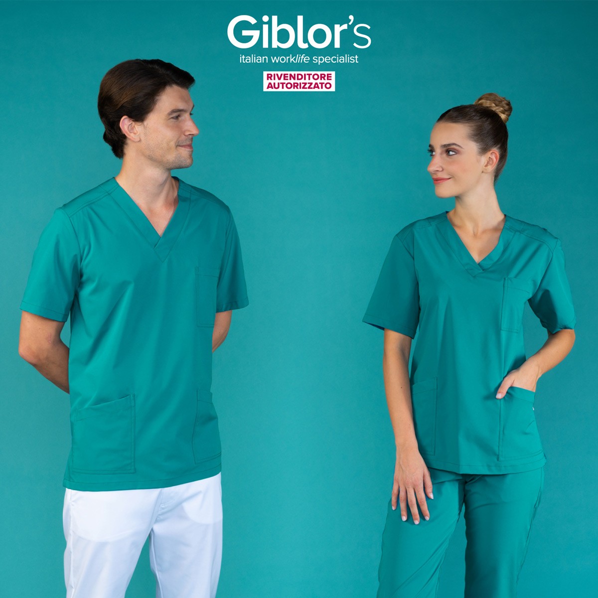 Camice, Casacca Per Medico, Infermiere A Maniche Corte Scollo A V. In 7 Colori. Per Settore Sanitario E Medicale-Flavio - immagine 9