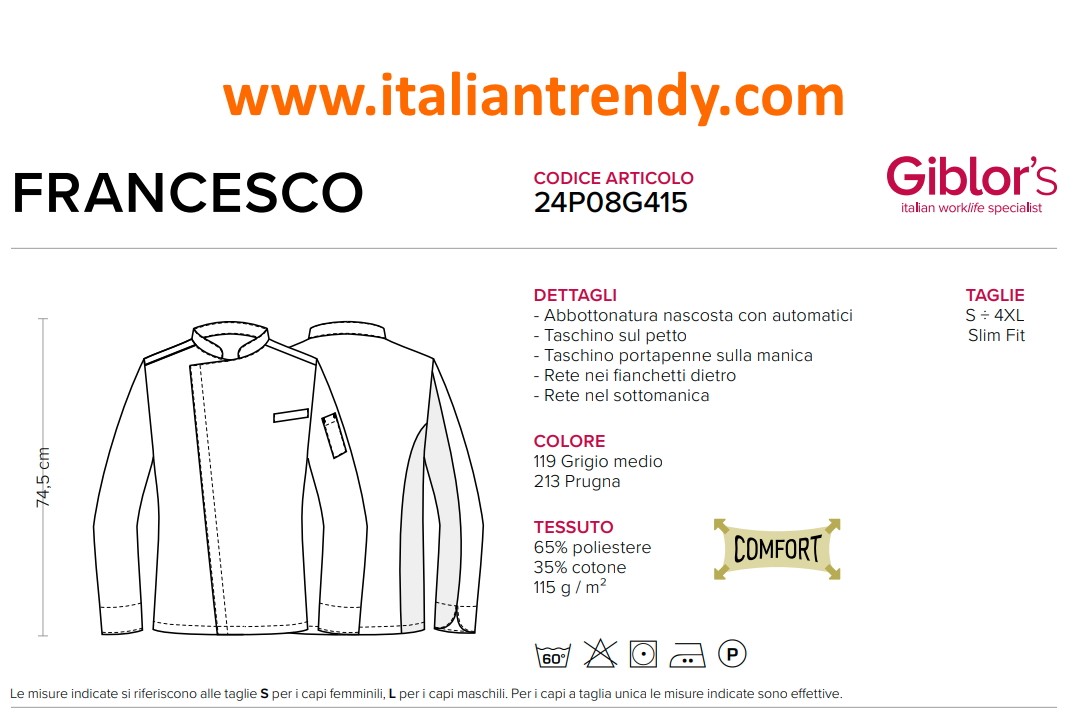 Giacca Da Cuoco Slim Leggera Con Bottoni Automatici E Retina Traspirante Posteriore e su Maniche Per La Ristorazione - immagine 4