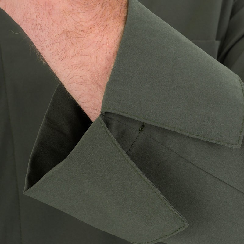 Giacca Uomo da Cuoco Leggera con Collo alla Coreana e Bottoni Automatici Nascosti - immagine 8