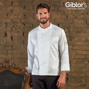 Giacca da Cuoco Leggera e Traforata in Bianco, Nero, Blu, Grigio-Michael
