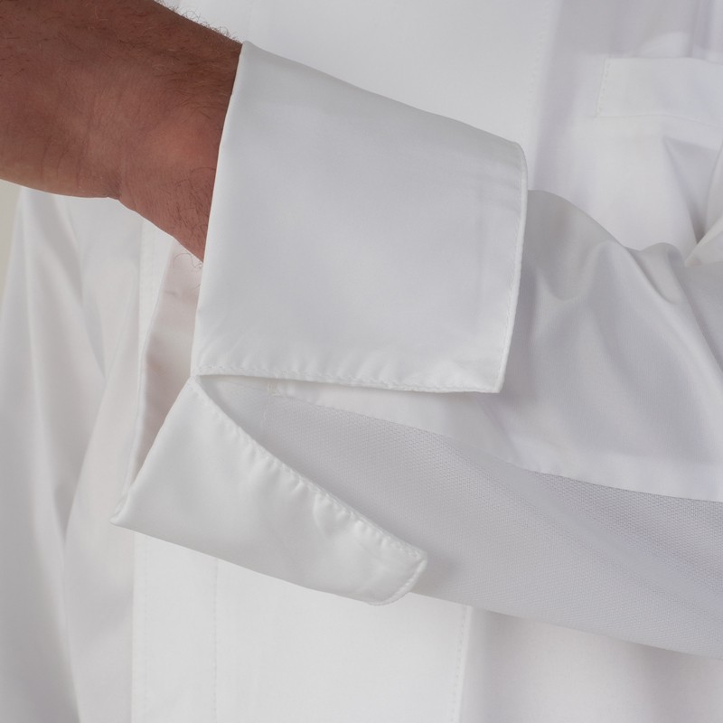 Giacca da Cuoco Leggera e Traforata in Bianco, Nero, Blu, Grigio-Michael - immagine 5